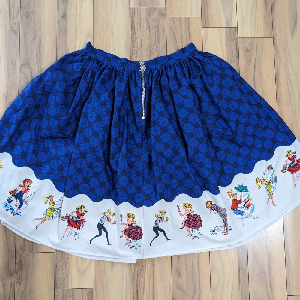 EUC! Unique Vintage X Barbie A Line Classic Barbie Icon Skirt Women's L 10-12 - Picture 11 of 14